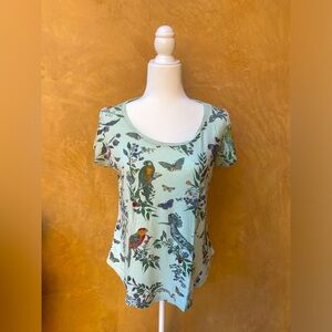 Lucky Brand Birds & Butterflies Tee - Size M
